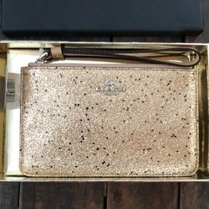 Coach gold sparkly clutch ✨💫